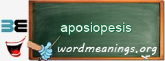 WordMeaning blackboard for aposiopesis